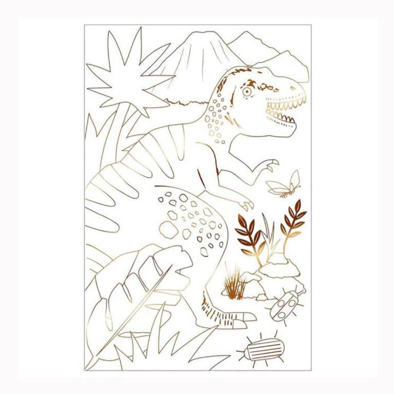 affiche à colorier dinosaure