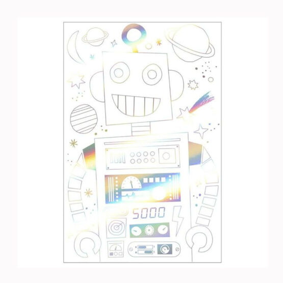 Affiche à colorier robot de Meri Meri