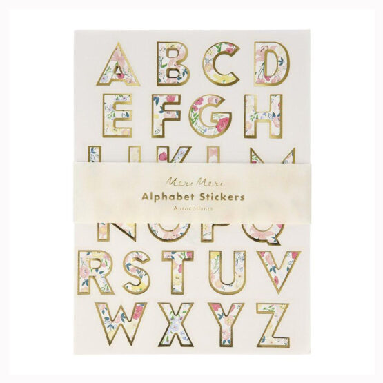 10 feuilles de stickers sur l'alphabet