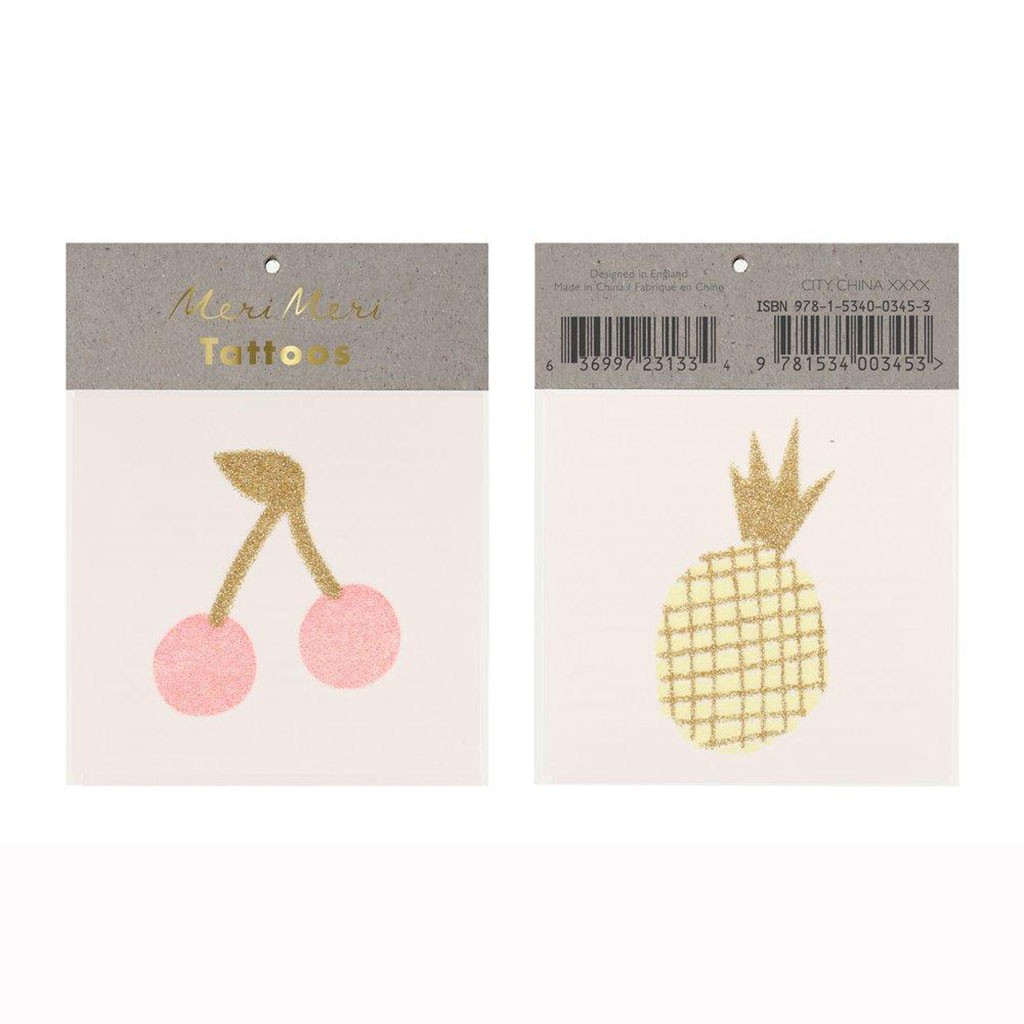 tatouage cerise et ananas Meri Meri