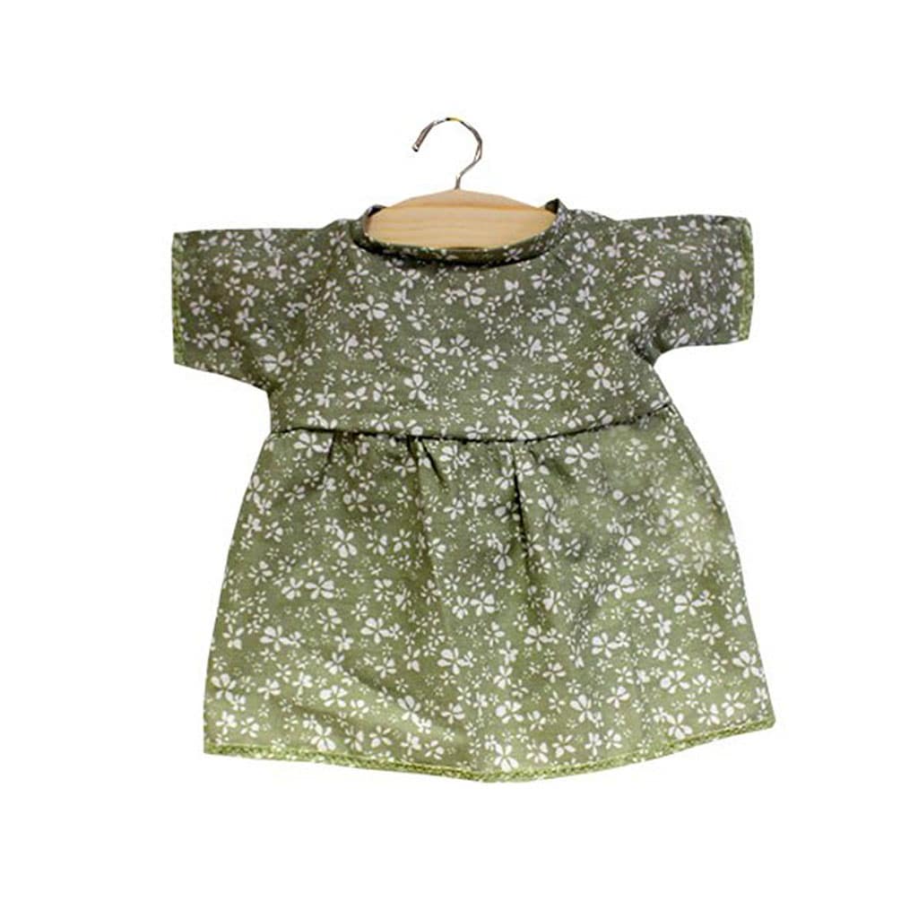 Robe faustine fleurie vert tilleul