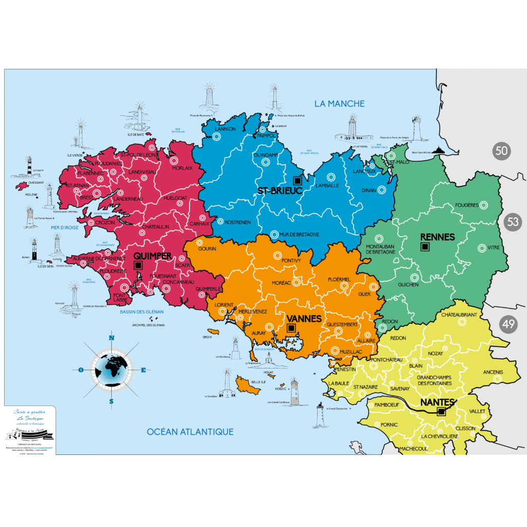 Carte De Bretagne A Gratter Little Marmaille Carte De Bretagne A Gratter Little Marmaille