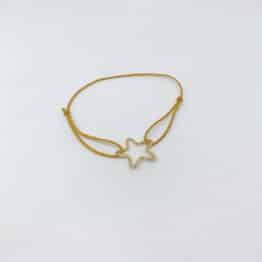 Bracelet Estrella - Etoile - Cordon Moutarde