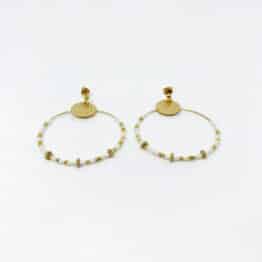 Boucles D'oreilles Léandre - Ecru