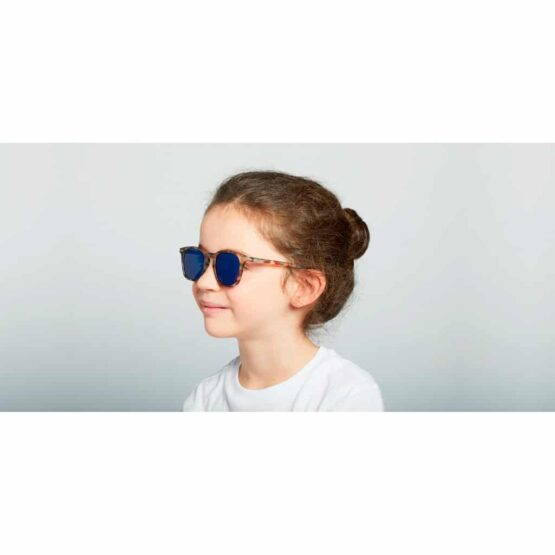 Lunettes De Soleil Junior #E - Écailles Bleues Miroir Bleu - 5-10 ans