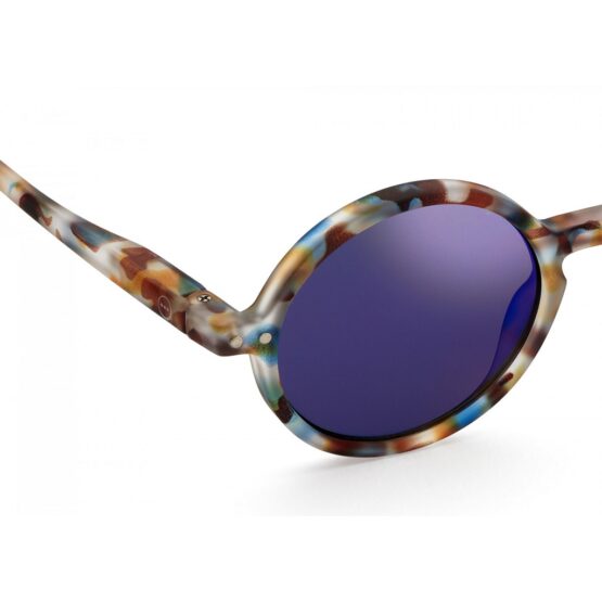 Lunettes De Soleil Junior #G - Écailles Bleues Miroir Bleu - 5-10 ans