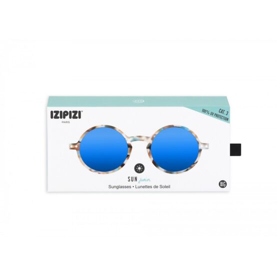 Lunettes De Soleil Junior #G - Écailles Bleues Miroir Bleu - 5-10 ans
