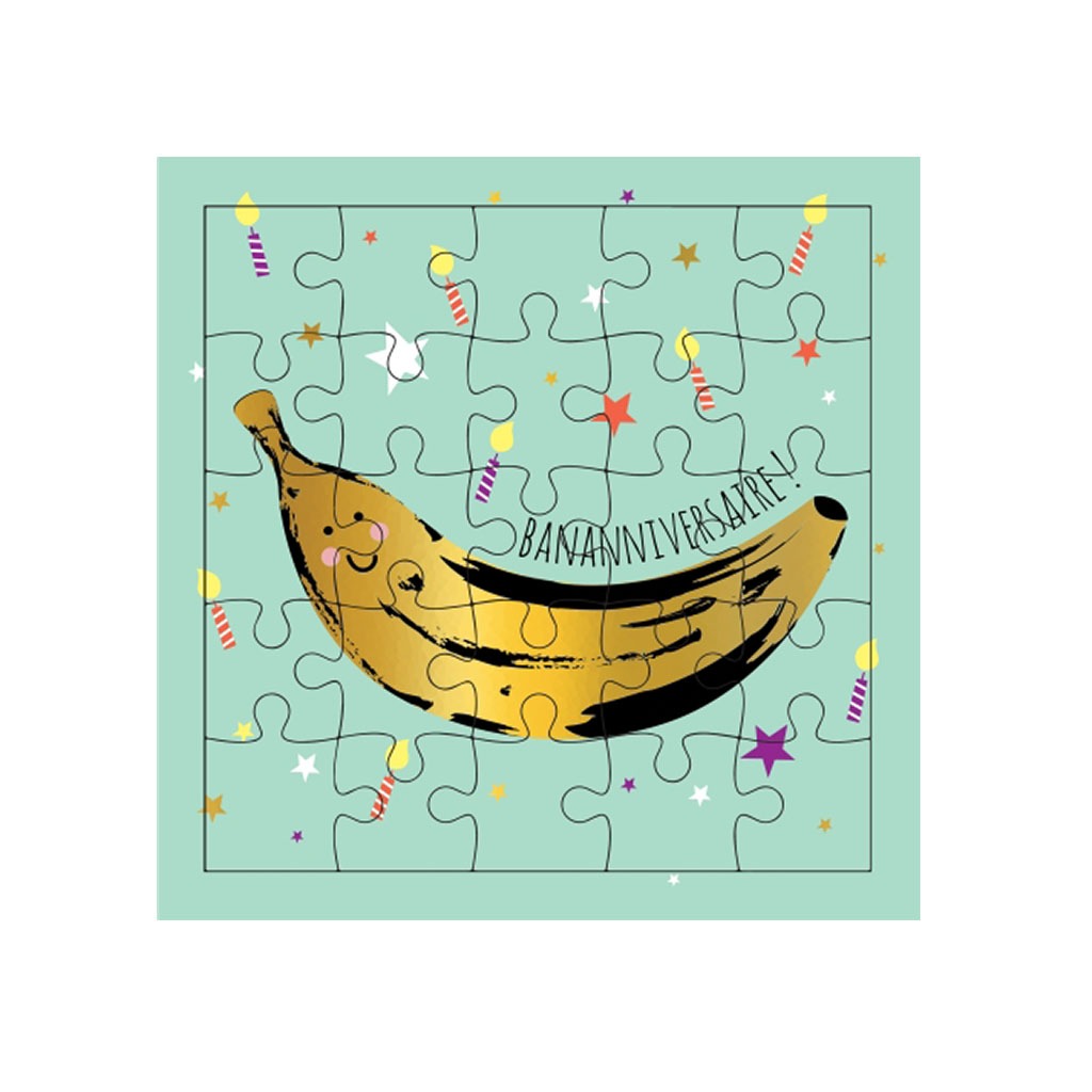 carte puzzle bananniversaire