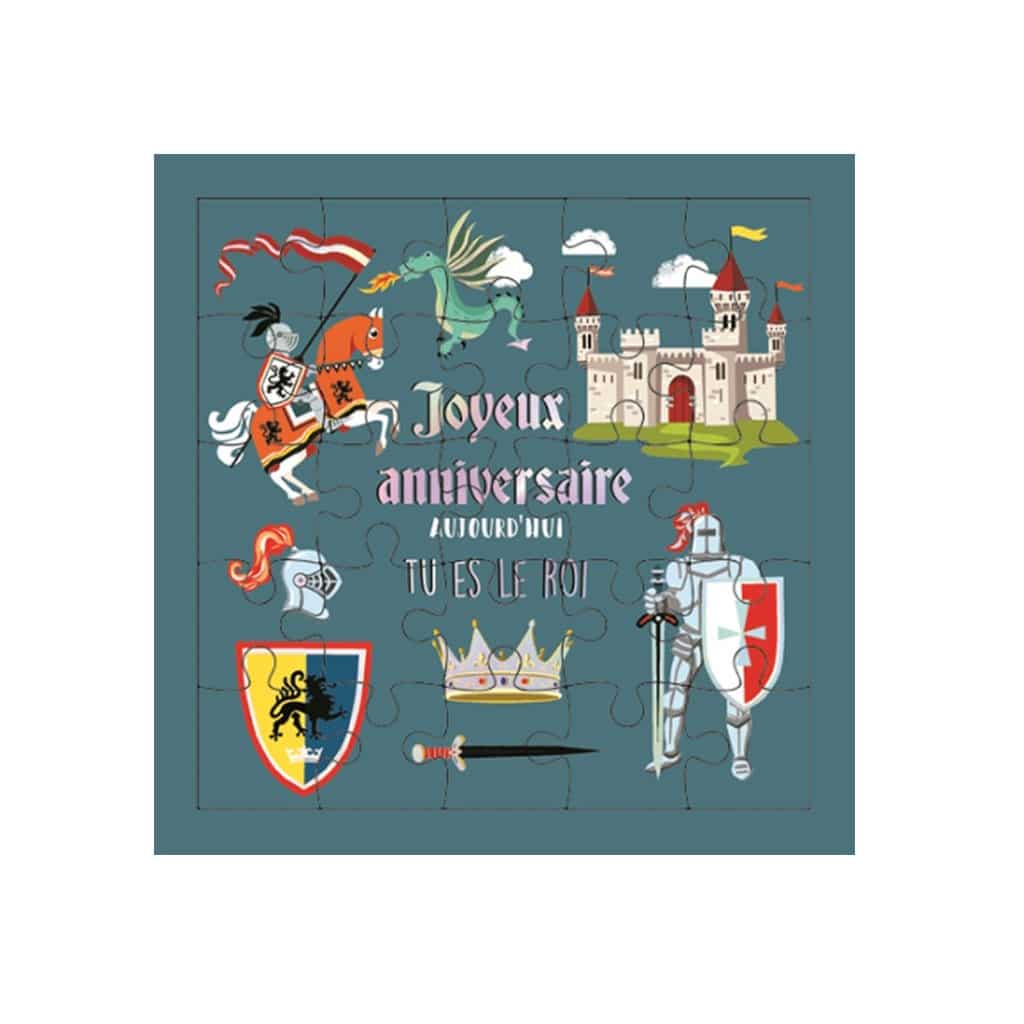 Carte Puzzle Joyeux Anniversaire Roi Little Marmaille