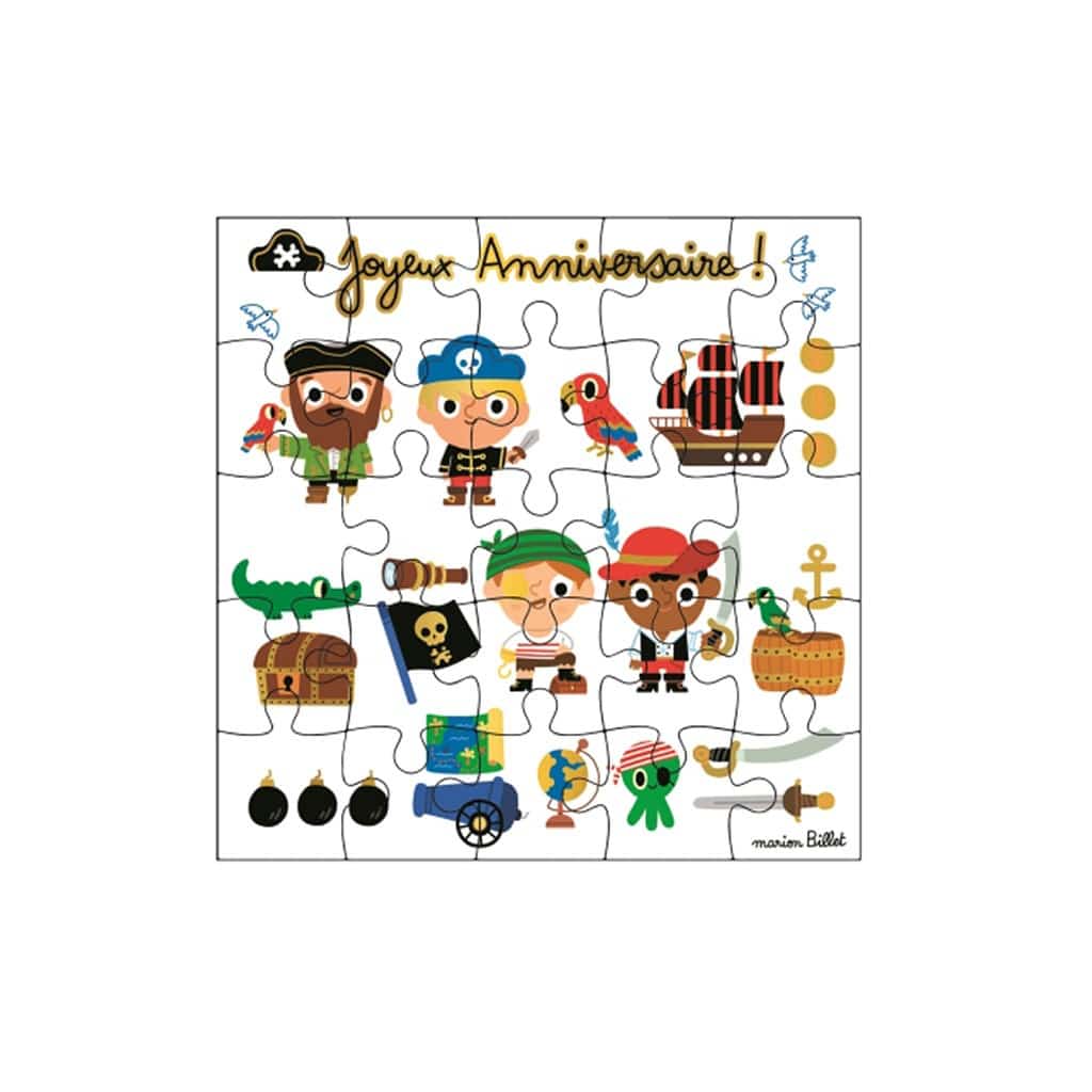 Carte Puzzle Joyeux Anniversaire Pirate Little Marmaille Carte Puzzle Joyeux Anniversaire Pirate Little Marmaille