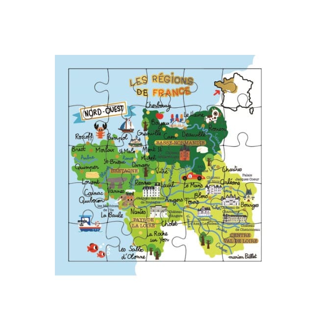 Carte Puzzle Region De France Nord Ouest Little Marmaille Carte Puzzle Region De France Nord Ouest Little Marmaille
