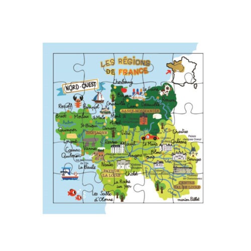 Carte Puzzle Région De France NordOuest Little marmaille