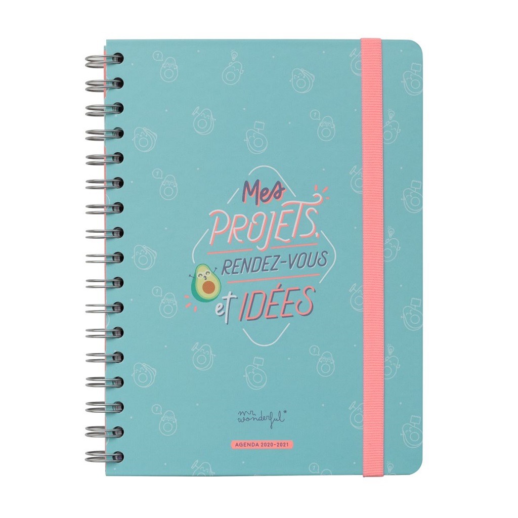 Mr. Wonderful Agenda classique 2020-2021 Semainier - Mes projets