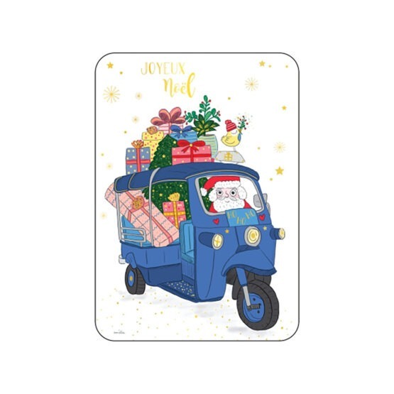 Carte Postale - Scooter de Noël