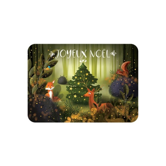 Carte Postale - Sapin de Noël en forêt