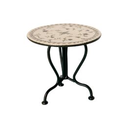 Table Ronde Vintage Pour Lapin Ou Souris Micro - Motifs Noirs