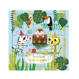Carte Puzzle - Joyeux Anniversaire - Jungle