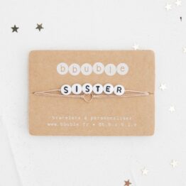 Bracelets Enfant - SISTER + Mini Cœur - Bbuble
