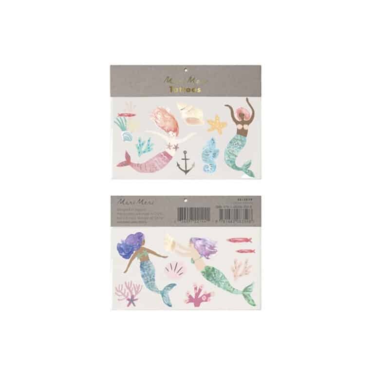 meri-meri_tatouage-sirènes-crustacés