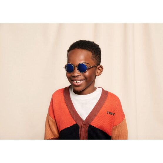 Lunettes De Soleil Junior #G - Écailles Miroir Bleu - 5-10 Ans