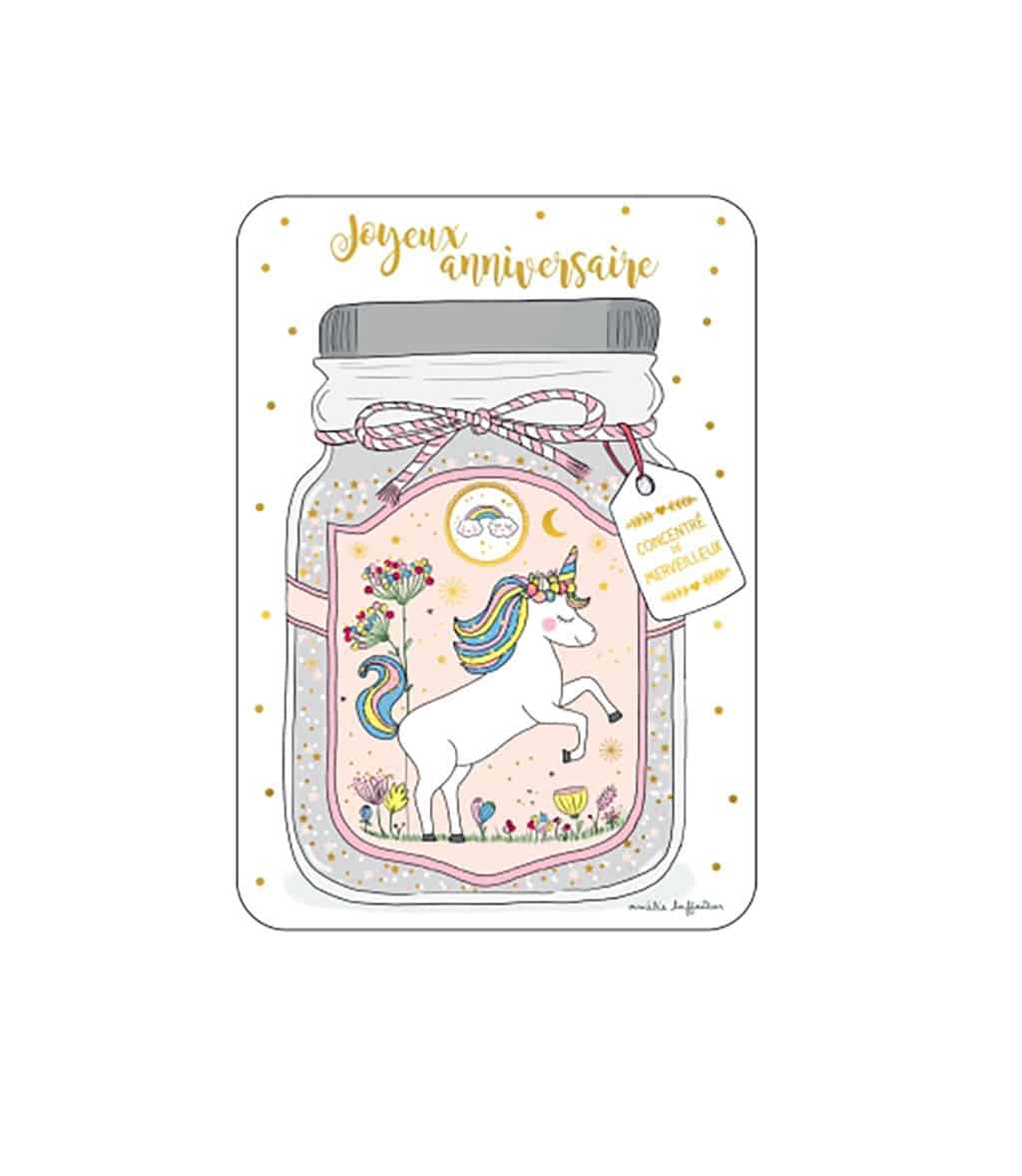 Carte Merveilleux Anniversaire Licorne