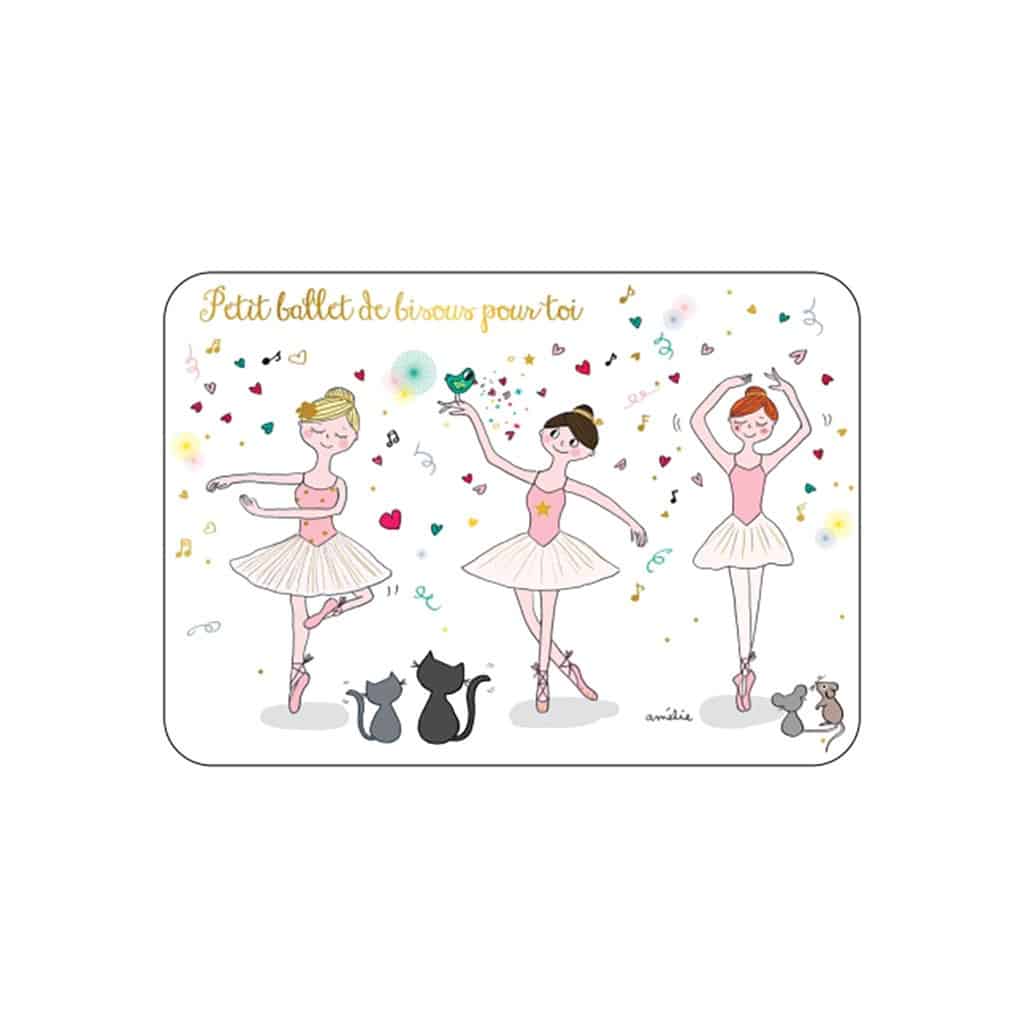 Carte Petit Ballet De Bisous Pour Toi Little Marmaille