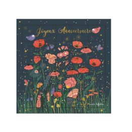 Carte Puzzle - Joyeux Anniversaire Coquelicots