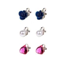 Lot De 3 Boucles D'Oreilles Clip - Hila Bleu