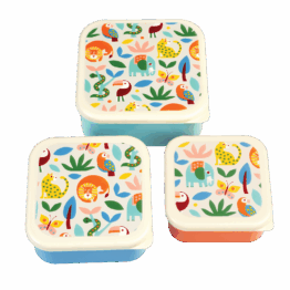 Lot De 3 Boîtes Repas - Animaux Sauvages