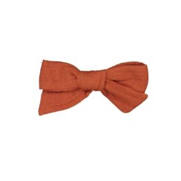Barrette Grand Nœud Rétro - Gaze - Terracotta - Obi Obi