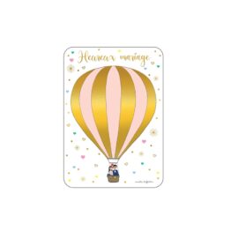 Carte - Heureux Mariage - Montgolfière
