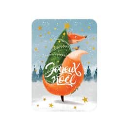Carte - Joyeux Noël - Renard