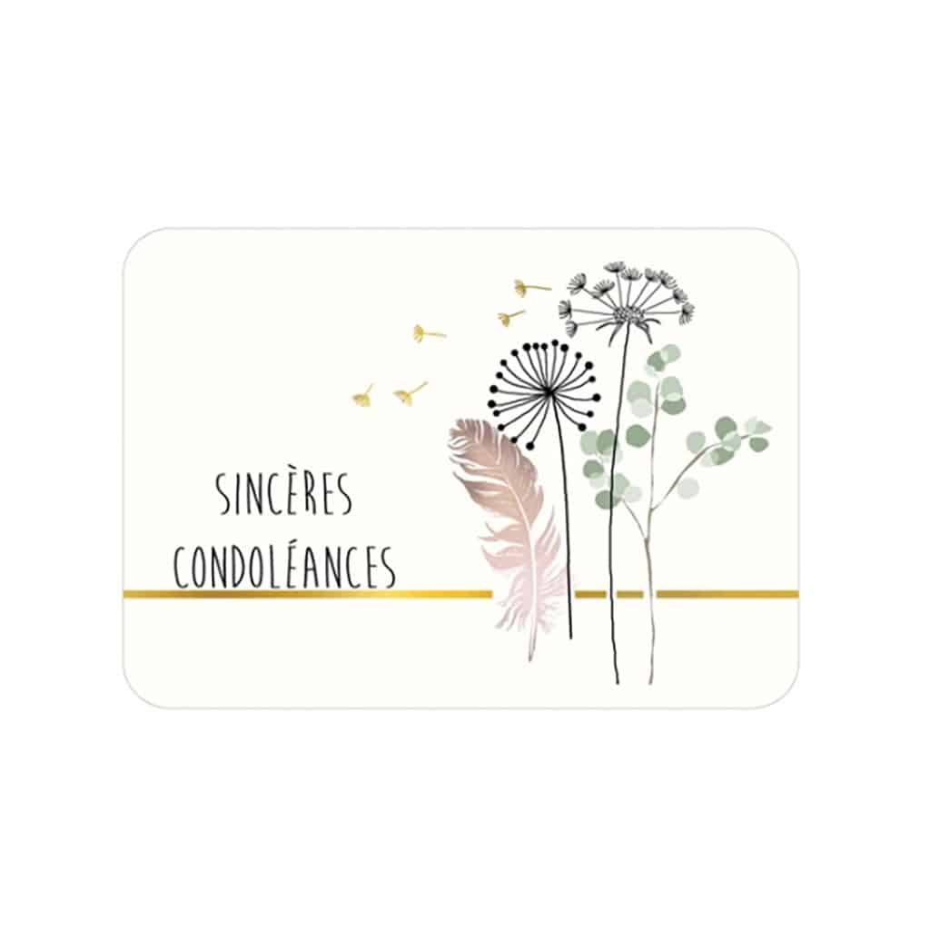 Carte - Sincères Condoléances - Little marmaille