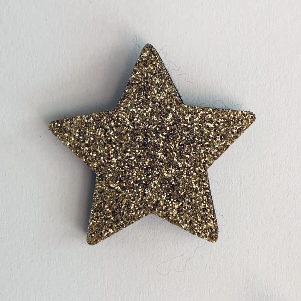 Un pin's étoile couleur cuivre