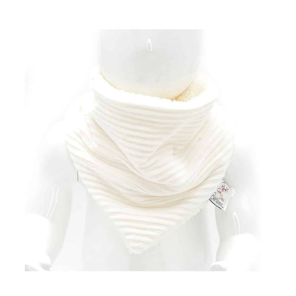 Cache Cou Bebe Velours Creme Little Marmaille