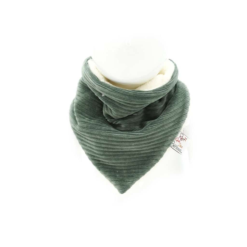 Cache Cou Bebe Velours Kaki Little Marmaille