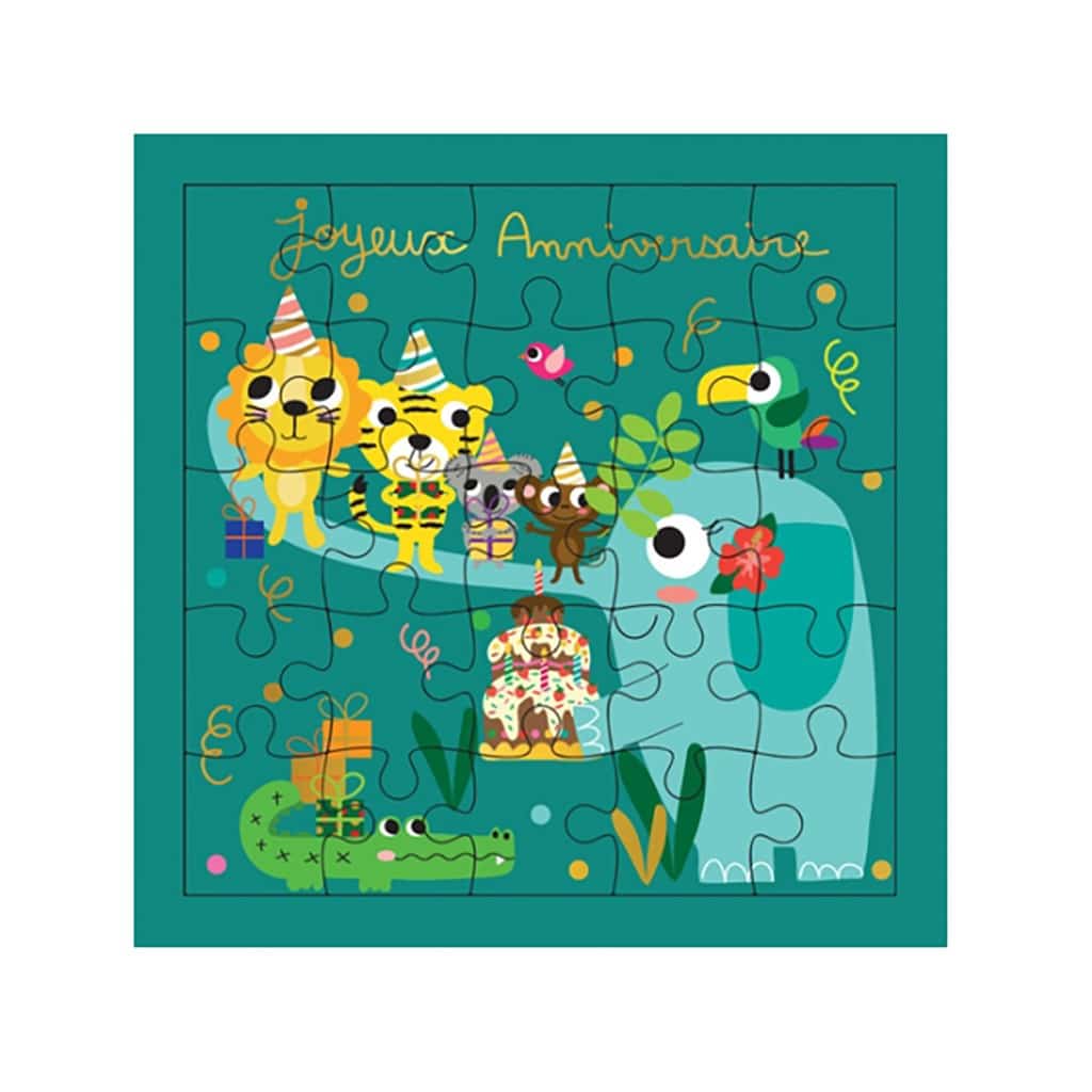 Carte Anniversaire 60 ans Jungle & Animaux