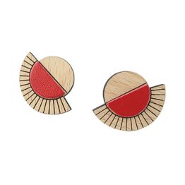 Boucles D'Oreilles Aztèque - Rouge