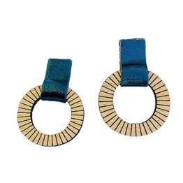 Boucles D'Oreilles Lollipops - Bleu Pétrole