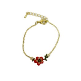 bracelet émail fleur