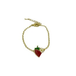 bracelet émail fraise