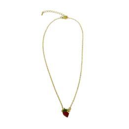 collier émail fraise