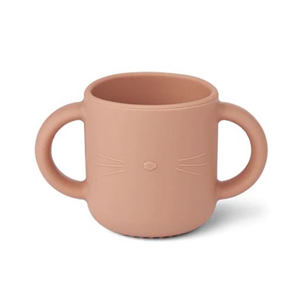 tasse silicone chat rose