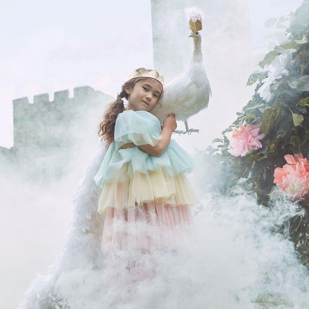 Déguisement robe de princesse Arc-en-Ciel pour enfant 3-4 ans