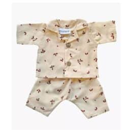 Pyjama Albert - En Coton Motif Végétal - Pour Poupée Minikane