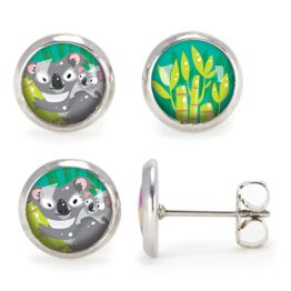 Boucles D'oreilles - Les Minis - Koala / Bambou - Emilie Fiala