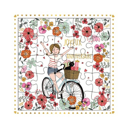 Carte Puzzle Joyeux Anniversaire Petite Fille Little Marmaille