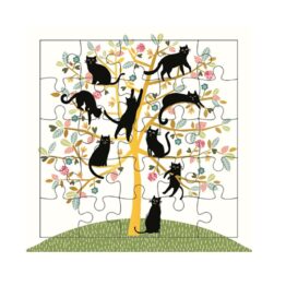 Carte Puzzle - Chats Dans Un Arbre
