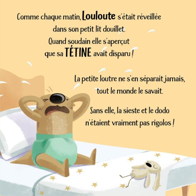 petite loutre perd sa tétine