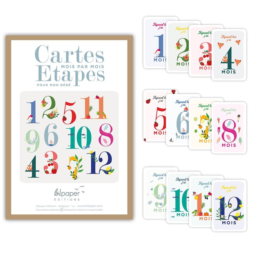 cartes étapes mois par mois